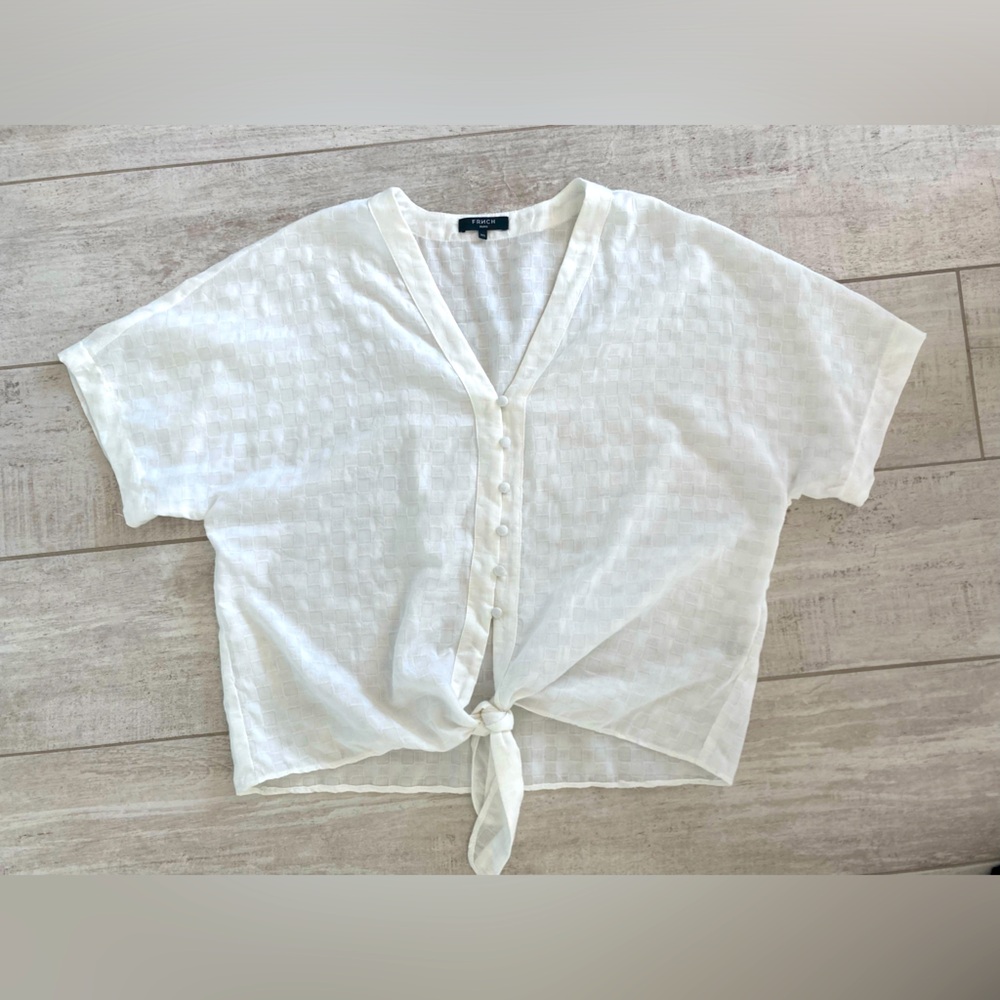FRNCH Paris White Blouse M/L